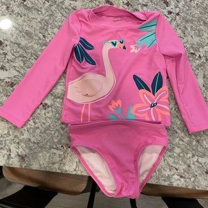 Carter’s Rash guard top and Bottom Toddler Girl Bathing Suit 2T